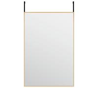 vidaXL Door Mirror Gold 40x60 cm Glass and Aluminium