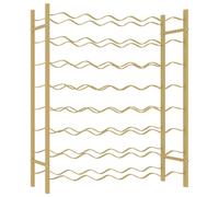 (gold, 48) vidaXL Wine Rack for 96 Bottles Iron Wine Storage Cabinet Holder Shelf Indoor