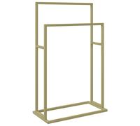 vidaXL Freestanding Towel Rack Accessory Organiser Towel Holder Bathroom Storage Rack Towel Drying Shelf Washclothes Holder Gold Iron