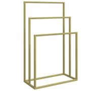 vidaXL Freestanding Towel Rack Gold 48X24X79cm Iron, Gold