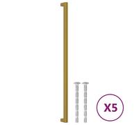 (gold, 480 mm/ 5 pcs) vidaXL Cabinet Handles Door Handles Furniture Drawer Pull Stainless Steel