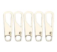 (gold, 5 PCS) 5 Pcs Zipper Slider Puller Universal Replacement Zipper Puller Instant Zipper Repair for Broken Buckle DIY Craft Sewing Accessoriy