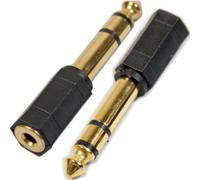 GOLD 6.35mm 1/4" Male to 3.5mm AUX Female Adapter Stereo Amp Headphone Converter