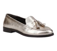 (Gold, 6 (Adults')) Hush Puppies Connie Leather Women's Gold Loafers