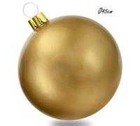 URBNLIVING Inflatable Christmas Bauble Ball Decoration Xmas Tree Outdoor Hanging Ornaments (65cm, Gold)