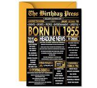 Gold 71st Birthday Card for Women and Men, 5x7 Inch Bday Greeting Cards