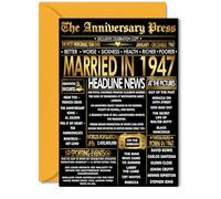 Gold 79th Anniversary Card for Women and Men