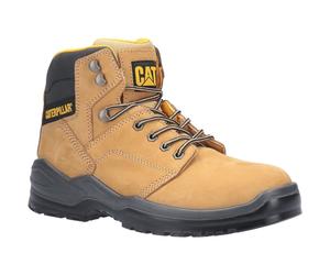 (Gold, 8 (Adults')) Caterpillar Striver Nubuck Honey Safety Boots