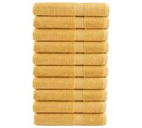 (gold, 80 x 200 cm/ 10 pcs) vidaXL Premium Sauna Towels Guest Bath Towel 10 pcs Gold 600gsm 100% Cotton
