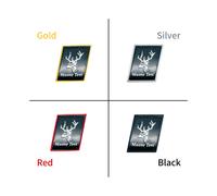 (Gold, 9) Auto Metal Sticker Swedish Flag Moose Test Deer Emblem R Design Badge