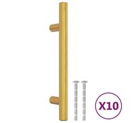 (gold, 96 mm/ 10 pcs) vidaXL Cabinet Handles Door Handles Furniture Drawer Pull Stainless Steel