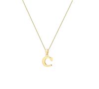GOLD 9ct Gold Initial Pendant & Adjustable Chain 1.1g N