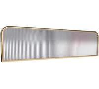 Gold-a 130cm Desk Divider - Translucent Glass, 30cm Tall Countertop Partition for Offices & Dining Areas, Stylish Office Partitioning Solution