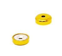 Gold A Type Neodymium Pot Magnet for Arts, Crafts, Model Making, DIY, Hobbies, Office, and Home - 16mm dia