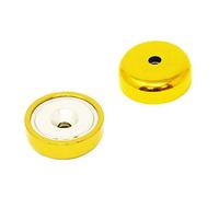 Gold A Type Neodymium Pot Magnet for Arts, Crafts, Model Making, DIY, Hobbies, Office, and Home - 25mm dia
