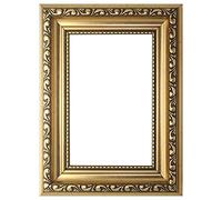Gold - A1 Ready to hang Ornate Shabby Chic Picture/Photo/Poster frame with High Clarity Styrene Shatterproof Perspex Sheet & MDF backing board
