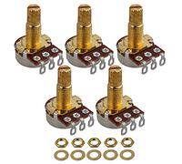 Gold A500K Long Axis Pots ELectric Guitar Potentiometer Bass Timbre Pots Tone Long Split shaft 18mm Pack of 5