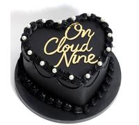 Gold Acrylic On Cloud 9 Cake Topper, Cheers to 9 Years, Happy 9th Birthday Decor, In My 9th Birthday Era for Baby Shower Party Decorations