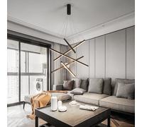 Gold Adjustable Height Iron and Glass Stair Pendant Chandelier, Large Lights for Villa & High Ceilings (18 lights)