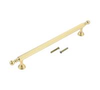 Gold Alloy Cabinet Drawer Furniture Pull Handle Knob with Screw Wardrobe Cupboard Long Handle for Wooden Box Decor Door Hardware(192mm)