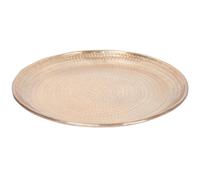 Gold Aluminium 30 cm Serving Tray Tea Tray Handcrafted Decorative Tablett
