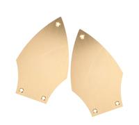 Gold Aluminium Bass Guitar Truss Rod Cover Plate 2Pcs HA-1009 | Easy Replacement, Protective Shielding for Screw Holes, Studio Sessions, Bassists and Stage Performers