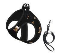 Gold And Bronze Bright Stars,Pet Harness,Adjustable Reflective Dog Harness,Pet Leash Vest,L