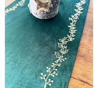 Gold and Green Christmas Table Runner Elegant Holiday Table Decoration 3m