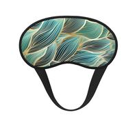 Gold and Green Weave Textured, Full Eye Covers Light Blocking Eye Masks Blackout Sleep Eye Muffs