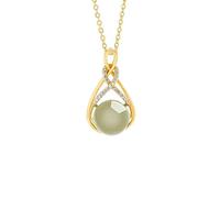 Gold and Jade Pendant Necklace for Women: Delicate Lucky Bag Shape with Natural Nephrite Jade, A Fashionable Jade Gift for Her