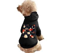 Gold And Red Japanese Fish Warm Dog Hooded Sweatshirt with Hat Soft Pet Pullover Clothes for Small Medium Large Pets