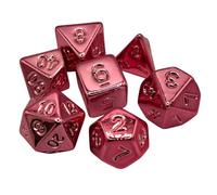 Gold and Silver Dice Set - Treasure DND Dice Set - Dungeons and Dragons Polyhedral - Dice for Dungeons and Dragons and Tabletop RPGs (Pink)