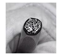 Gold and Silver Jewelry Metal Stamping Design Stamp Tool, 10 Different Tiger Patterns DIY Jewelry Leather Making (Pattern7,11.5mm)