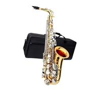 Gold and Silver Key Alto Saxophone Beginner Set Adult Applicable E Flat Professional Brass Instrument with Woodwind Part Beginner Saxophone