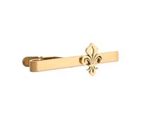 Gold and Silver Plating Chi-Rho Cross Fleur De Lis Hexagram Various Patterns for Men Tie Clip Father Jewelry, moderation, stainless steel, No Gemstone