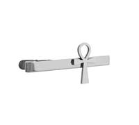 Gold and Silver Plating Chi-Rho Cross Fleur De Lis Hexagram Various Patterns for Men Tie Clip Father Jewelry, moderation, stainless steel, No Gemstone