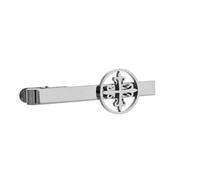 Gold and Silver Plating Chi-Rho Cross Fleur De Lis Hexagram Various Patterns for Men Tie Clip Father Jewelry, moderation, stainless steel, No Gemstone