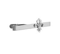 Gold and Silver Plating Chi-Rho Cross Fleur De Lis Hexagram Various Patterns for Men Tie Clip Father Jewelry, moderation, stainless steel, No Gemstone