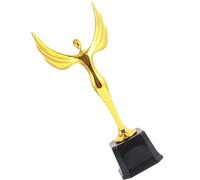 Gold Angel Trophy Award 27.5x7.5x7.5cm Plastic for School Winners | Solid Colour Plated Finish, Easy to Hold, Motivational Recognition for Teachers, Teams and Younger