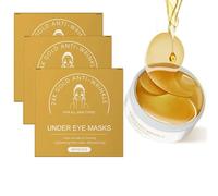 Gold Anti-Wrinkle Eye Patches, 30 Pairs Gold Under Eye, Collagen & Hyaluronic Acid For Puffy Eyes Dark Circles Eye Bags, Anti Wrinkle, Hydrating, Skincare, Anti-Aging for Men And Women (90 pairs)