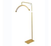 Gold Arch Floor Lamp - LED Dimmable Standing Lamp with Remote & Button Control, Adjustable Color Temperature/Brightness, Ideal for Nail Techs, Tattoo Artists & Salons.