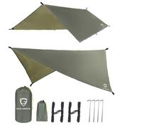 Gold Armour Rainfly Tarp for Hammock and Tent, 12x10ft Waterproof Lightweight Camping Accessories, Survival Gear