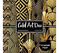 Gold Art Deco Scrapbook Paper: Double Sided Craft Paper for Gift Wrapping, Great For Craft Projects, Scrapbooking Paper, Ephemera for Junk Journaling ... Golden Ornate Pattern) Paper Size 8.5" x