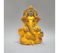 Gold Art India Mango Terracotta Finish Ganesha for Car Dashboard Home Decor Gifting Diwali Birthday Festivals 3.5 x 2 Inches
