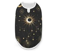 Gold Astrology Mystical Elements Fashion Pet Vest, Easy Wear Dog Clothes for Small Dogs Daily Walking XL
