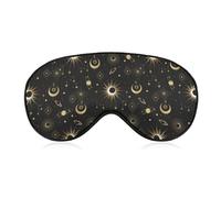 Gold Astrology Mystical Elements Sleep Mask with Adjustable Strap for Sleeping Block Light Eye Sleep Shade Cover One Size