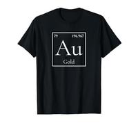 Gold Au Periodic Table Element Value Graphic T-Shirt, Men, Black, L