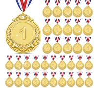Gold Award Medals Winner Medals with Ribbon Olympic Style 1st Place Medals for Awards for Kids Sports Competitions Party Spelling Bees Gymnastics Soccer Team (36)