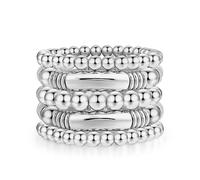 Gold Bangles Bracelet for Women Chunky Curved Stacking Plated Bead Ball Stretchable Bracelets, 5 UK, Resin, Agate