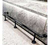 Gold Bar Foot Rail Kit with Undercounter Mount Hardware, 4' 5' 6' 8' 9' 10' 12' 14' 15' 18' Foot Railing for Bar/Kitchen Island, Foot Rest for Under Desk(Black,65cm/2.1ft)